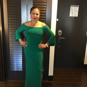 Ralph Lauren Off The Shoulder Bell Sleeve Dress